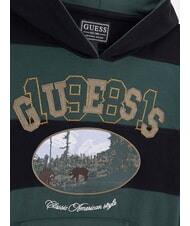 GUESS KIDS Children's striped hoodie green/black combo - Baby Sweatshirt - 3