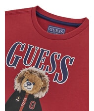 GUESS KIDS Baby's crewneck sweatshirt with teddy bear print chili red - Baby Sweatshirt - 3
