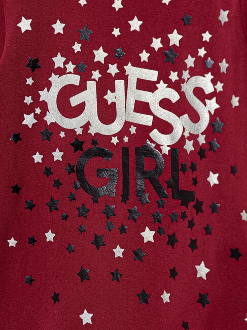 KIDS Girls' long-sleeved T-shirt with print ballroom red - Child T-shirt