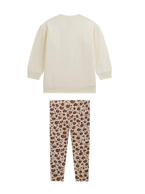 KIDS MINI ME girls' tracksuit kit with sweatshirt and trousers cremwhi - Children's tracksuits