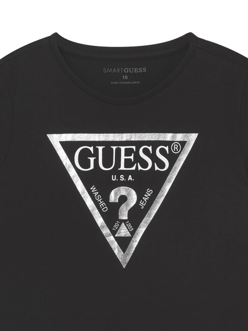 KIDS Triangle logo print T-shirt jet black w/ frost g - Child T-shirt
