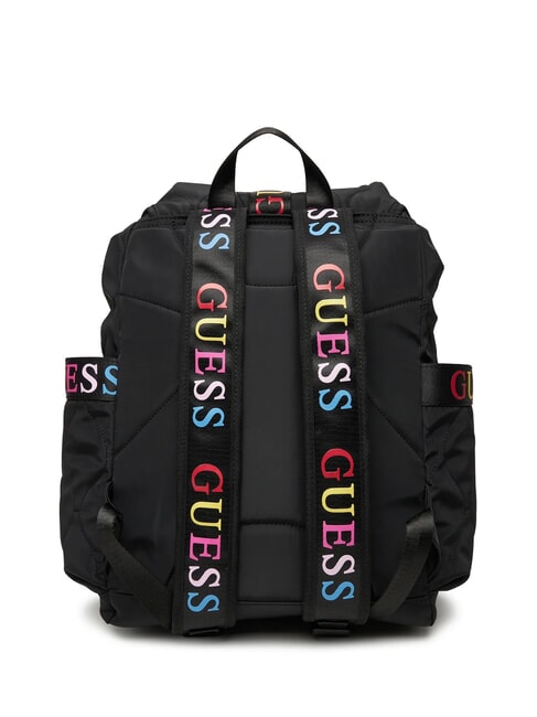 GIRLS PADDED Quilted backpack with colored logos jetbla - Women&rsquo;s Bags