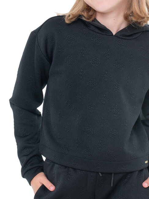 KIDS MINI ME All-over peony logo hoodie peony m black - Baby Sweatshirt