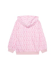 GUESS KIDS All-over logo hoodie fuchsia logo - Baby Sweatshirt - 2
