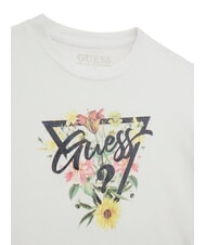 GUESS KIDS Girls' floral print T-shirt purwhite - Child T-shirt - 3