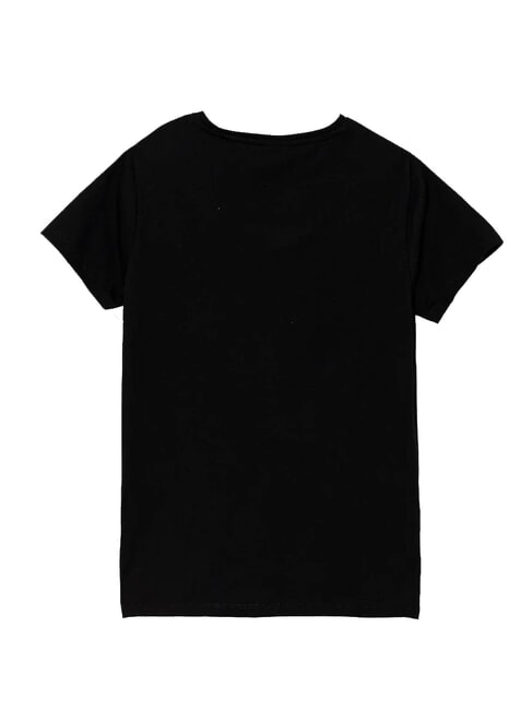 KIDS MINI ME Girls' short-sleeved T-shirt with embroidery jetbla - Child T-shirt