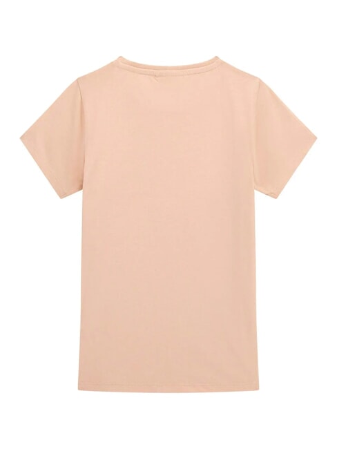 KIDS MINI ME Girls' short-sleeved T-shirt with embroidery pale sand - Child T-shirt