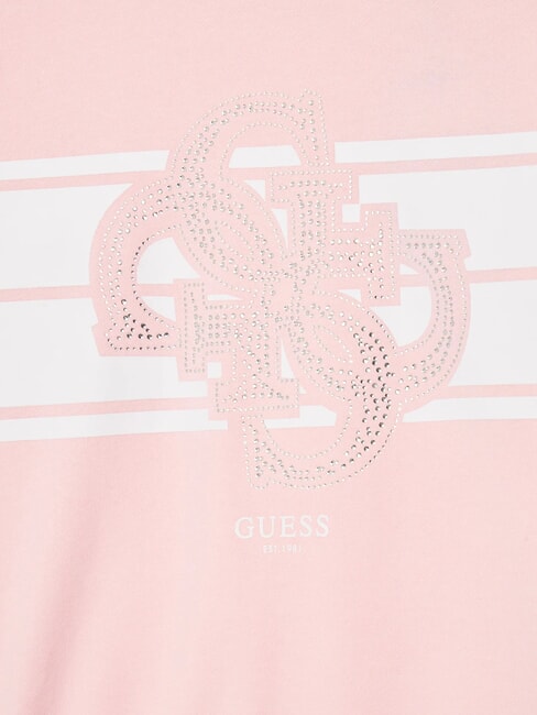 KIDS Crewneck sweatshirt with logo and rhinestones cotton candy pink - Baby Sweatshirt