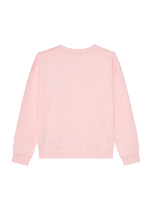 KIDS Crewneck sweatshirt with logo and rhinestones cotton candy pink - Baby Sweatshirt