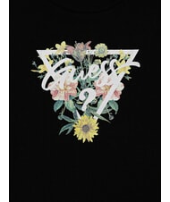 GUESS KIDS Girls' floral print T-shirt jetbla - Child T-shirt - 3