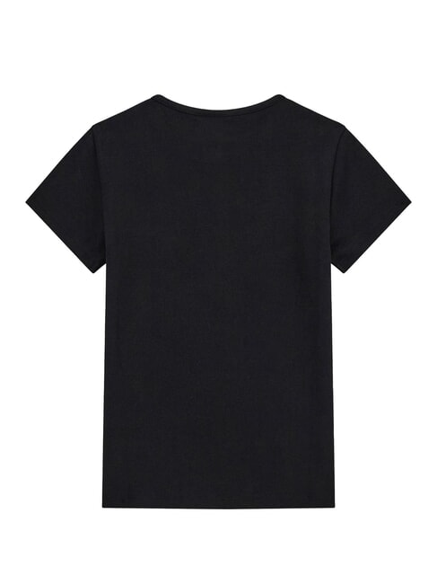 KIDS MINI ME Girls' short-sleeved T-shirt with rhinestones jetbla - Child T-shirt