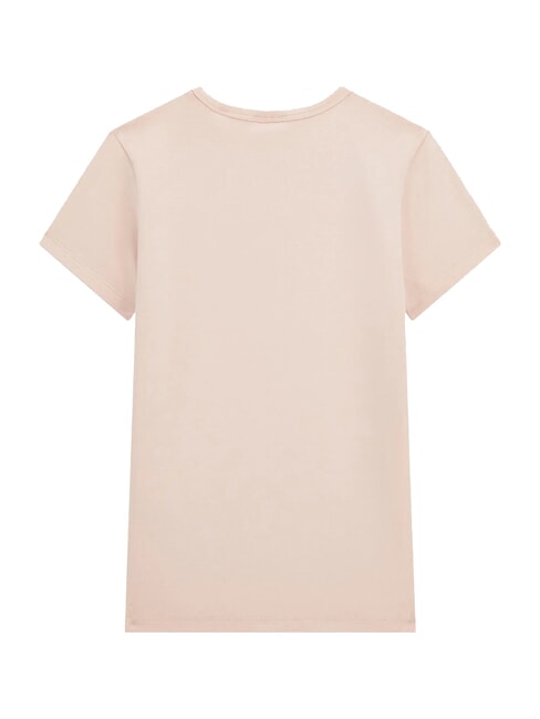 KIDS MINI ME Girls' short-sleeved T-shirt with rhinestones pale sand - Child T-shirt