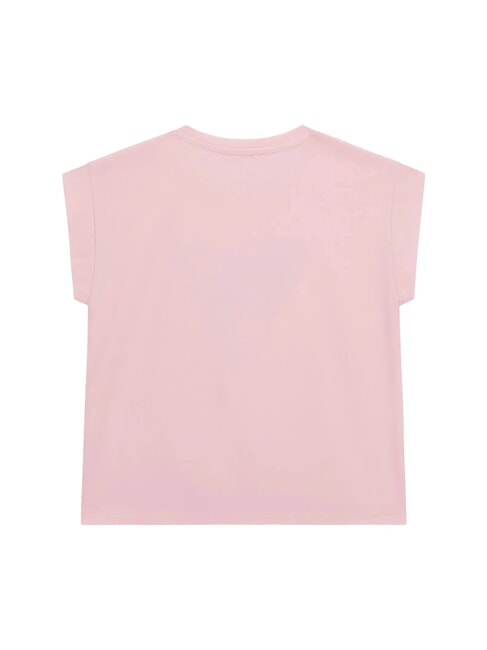 KIDS Short-sleeved T-shirt with sequins cotton candy pink - Child T-shirt