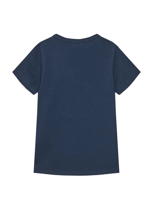 KIDS Short-sleeved T-shirt with print and embroidery secret blue - Child T-shirt
