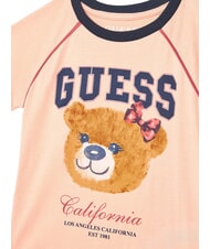 GUESS KIDS Short-sleeved teddy bear print T-shirt peach sunrise - Child T-shirt - 3