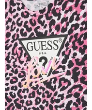 GUESS KIDS Girls' short-sleeved T-shirt leopard pink combo - Child T-shirt - 3