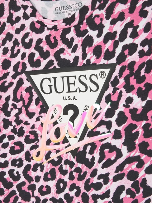 KIDS Girls' short-sleeved T-shirt leopard pink combo - Child T-shirt