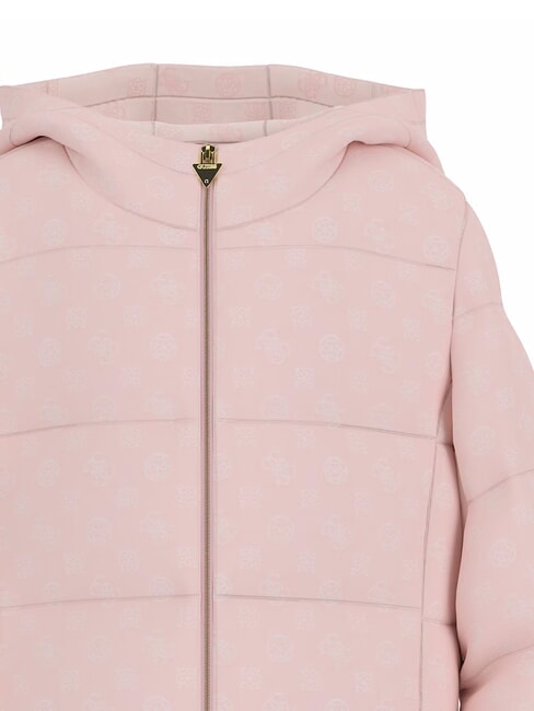 KIDS MINI ME Padded down jacket with hood allover peony pink - Baby Jackets