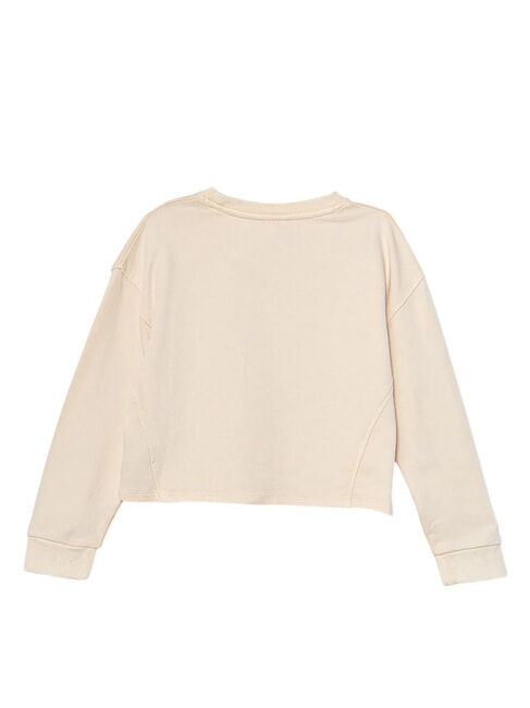 KIDS Girls' crewneck sweatshirt with logo embroidery peach peony - Baby Sweatshirt