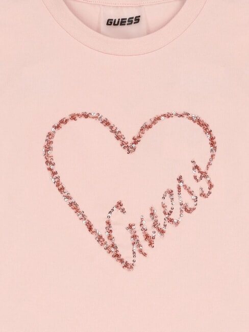 KIDS MINI ME Cotton T-shirt with sequins dolly pink - Child T-shirt