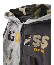 GUESS KIDS MINI ME tracksuit kit with hood and trousers gray shade combo - Rompers and baby outfits - 3