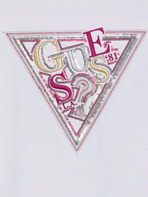 KIDS Cotton T-shirt with print and rhinestones pure white multi - Child T-shirt