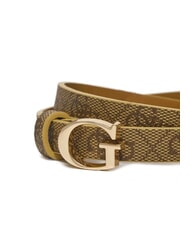 GUESS KIDS MINI ME Girls' belt with logo print 4g aop beige white - Children's belts - 2