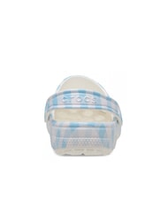 CROCS CLASSIC GINGHAM Women's printed sabot slippers white/blue - Women&rsquo;s shoes - 4