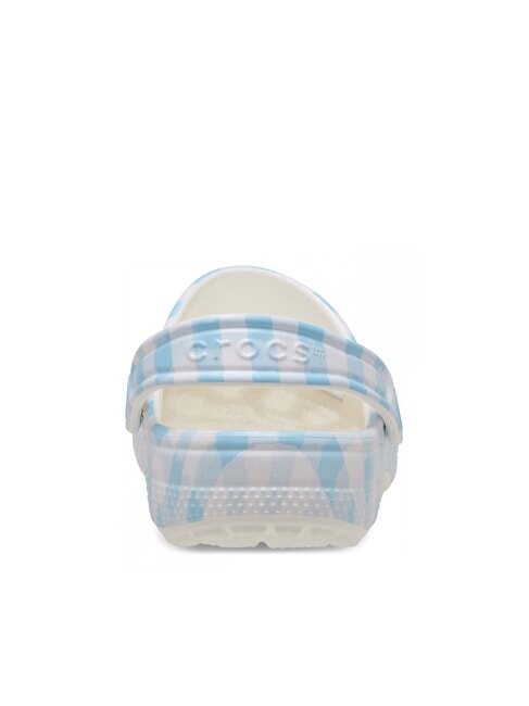 CLASSIC GINGHAM Women's printed sabot slippers white/blue - Women&rsquo;s shoes