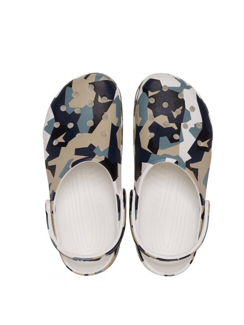 GEO CAMO Unisex sabot slippers with print white / multi - Unisex shoes