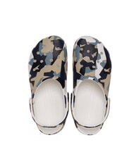 CROCS GEO CAMO Unisex sabot slippers with print white / multi - Unisex shoes - 3