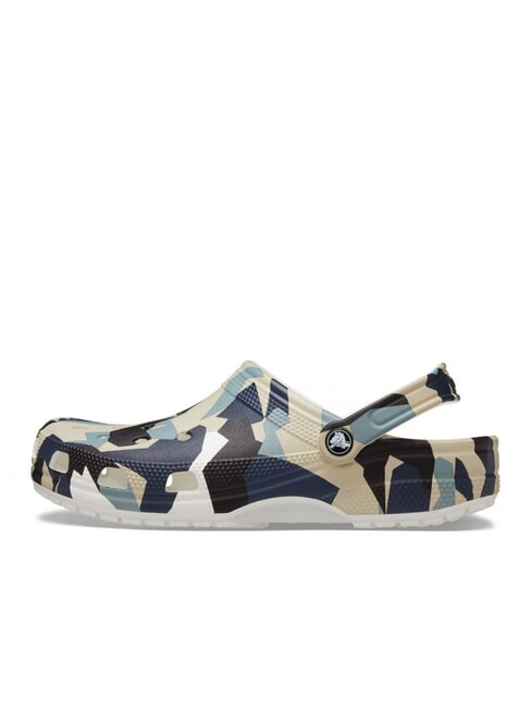 GEO CAMO Unisex sabot slippers with print white / multi - Unisex shoes