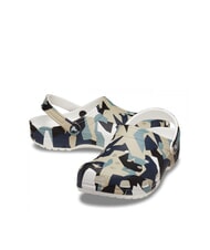 CROCS GEO CAMO Unisex sabot slippers with print white / multi - Unisex shoes - 6