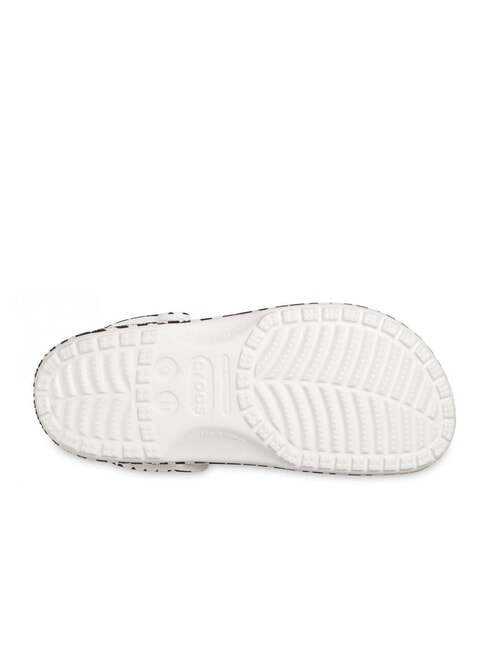 CLASSIC WARPED Unisex sabot slippers with print white / black - Unisex shoes