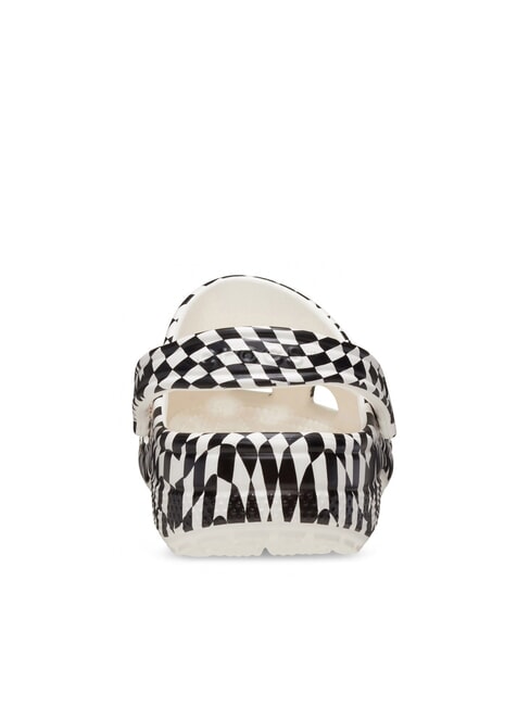 CLASSIC WARPED Unisex sabot slippers with print white / black - Unisex shoes