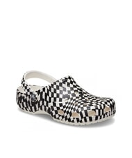 CROCS CLASSIC WARPED Unisex sabot slippers with print white / black - Unisex shoes - 2