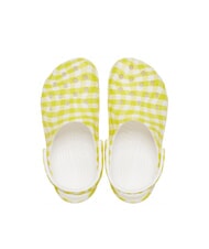 CROCS CLASSIC GINGHAM Women's printed sabot slippers daylily - Women&rsquo;s shoes - 3