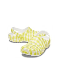 CROCS CLASSIC GINGHAM Women's printed sabot slippers daylily - Women&rsquo;s shoes - 6