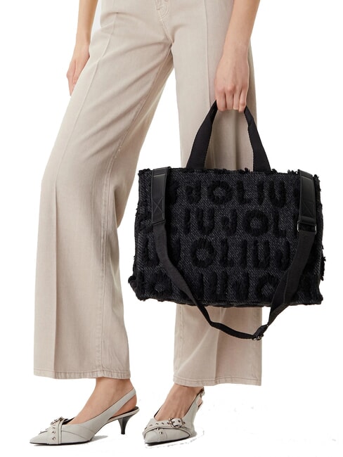 WOOL Handbag, with shoulder strap BLACK - Women&rsquo;s Bags