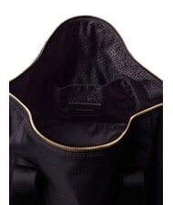 BORBONESE ECO LINE  Medium bag with shoulder strap dark black - Duffle bags - 6