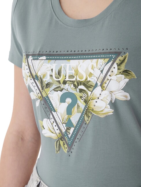 CAMELIA TRIANGLE Short-sleeved T-shirt with print and applications heavy metal grey - T-shirt