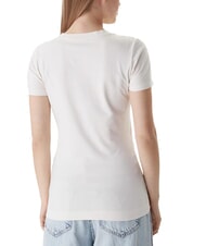 GUESS CAMELIA TRIANGLE Short-sleeved T-shirt with print and applications cremwhi - T-shirt - 2
