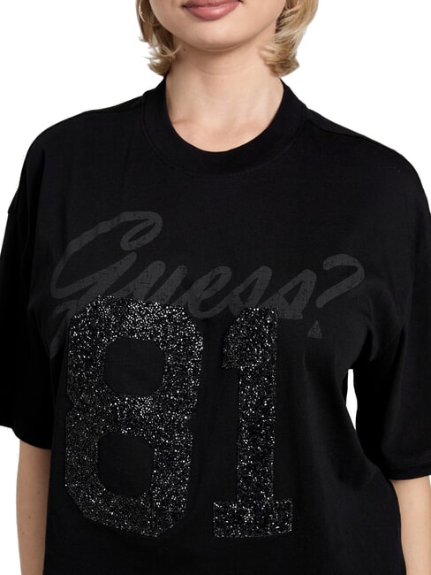 BELT WRAPPED Oversized fit short-sleeved T-shirt jetbla - T-shirt