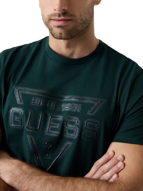 PAINTED TRIANGLE Regular fit short sleeve t-shirt dark jade - T-shirt