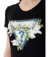 GUESS CAMELIA TRIANGLE Short-sleeved T-shirt with print and applications jetbla - T-shirt - 3