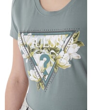 GUESS CAMELIA TRIANGLE Short-sleeved T-shirt with print and applications heavy metal grey - T-shirt - 3