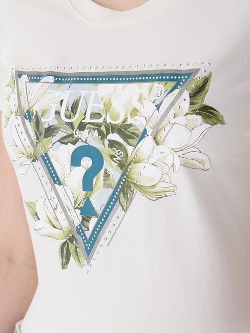 CAMELIA TRIANGLE Short-sleeved T-shirt with print and applications cremwhi - T-shirt