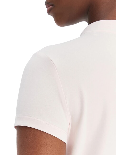 MOCK NECK ALL OVER 4G Slim fit T-shirt with rhinestones delicate pink - T-shirt