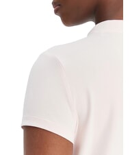 GUESS MOCK NECK ALL OVER 4G Slim fit T-shirt with rhinestones delicate pink - T-shirt - 4