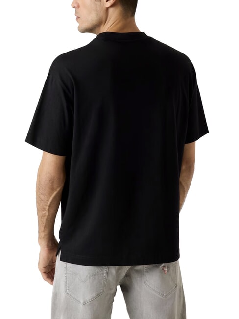 DIAMANTE LOGO Oversized short-sleeved T-shirt jetbla - T-shirt